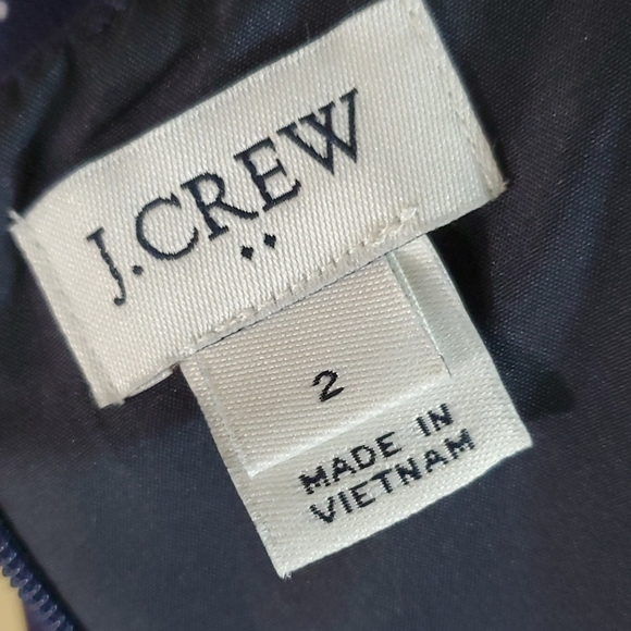 J. Crew blue polka dot sleeveless dress. - Picture 6 of 7